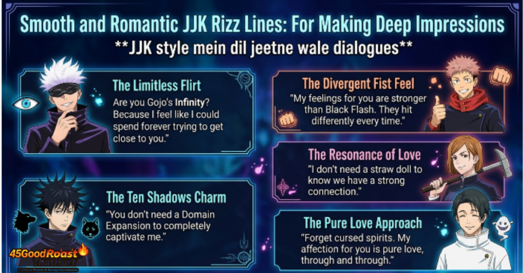 Smooth and Romantic JJK Rizz Lines for Deep Impressions