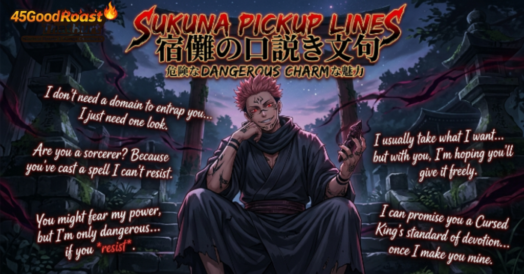 Sukuna Pickup Lines for Dangerous Charm