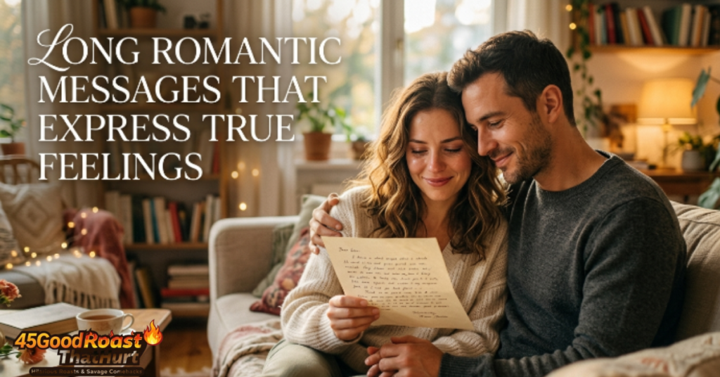 Long Romantic Messages That Express True Feelings