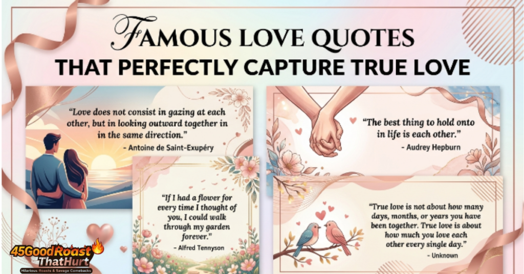 Famous Love Quotes That Perfectly Capture True Love