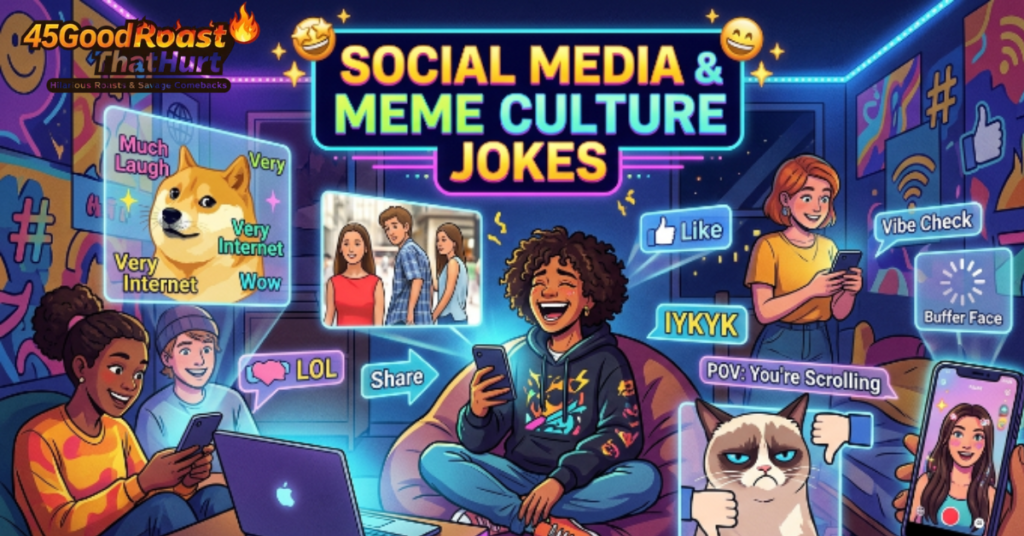 Social Media and Meme Culture Jokes