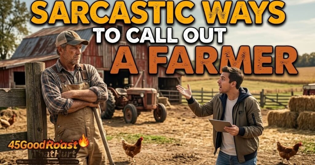 📑 Sarcastic Ways To Call Out Farmers