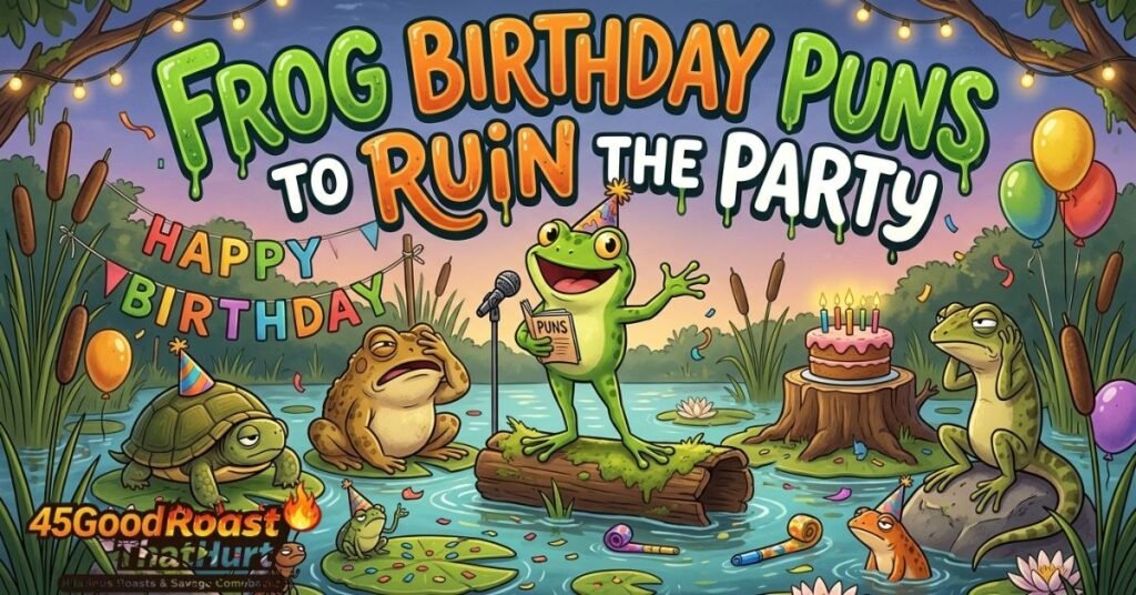 Frog Birthday Puns to Ruin the Party