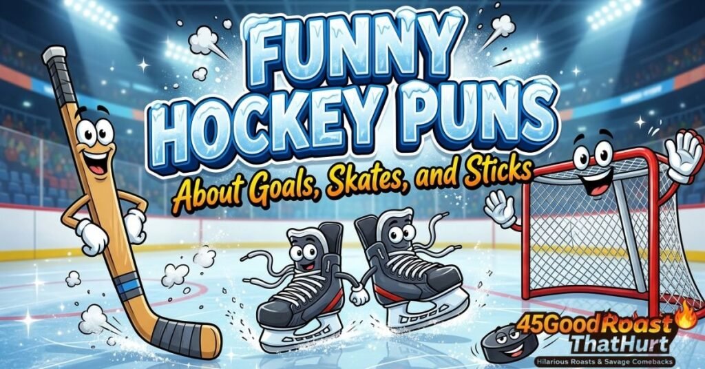 Funny Hockey Puns About Goals, Skates, and Sticks