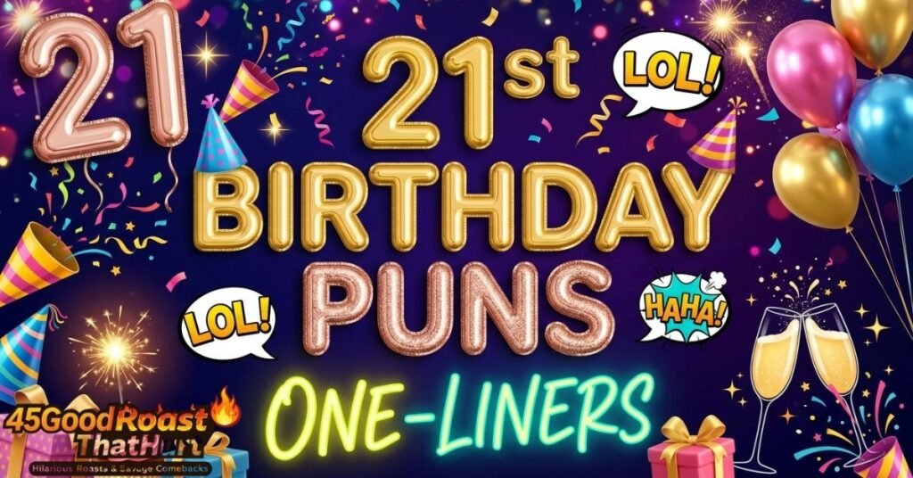 21st Birthday Puns One-Liners